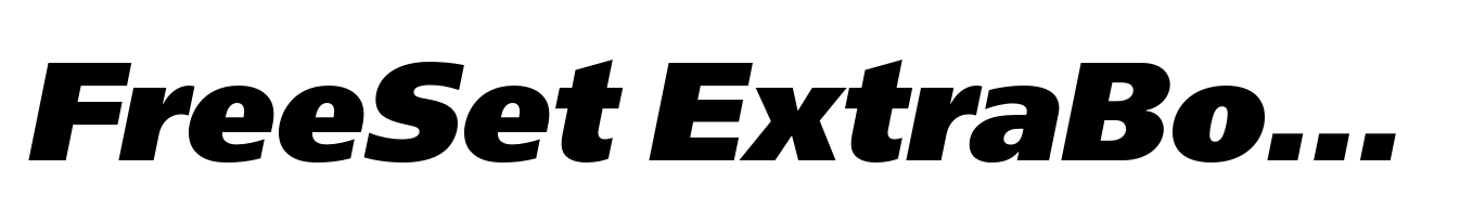 FreeSet ExtraBold Oblique